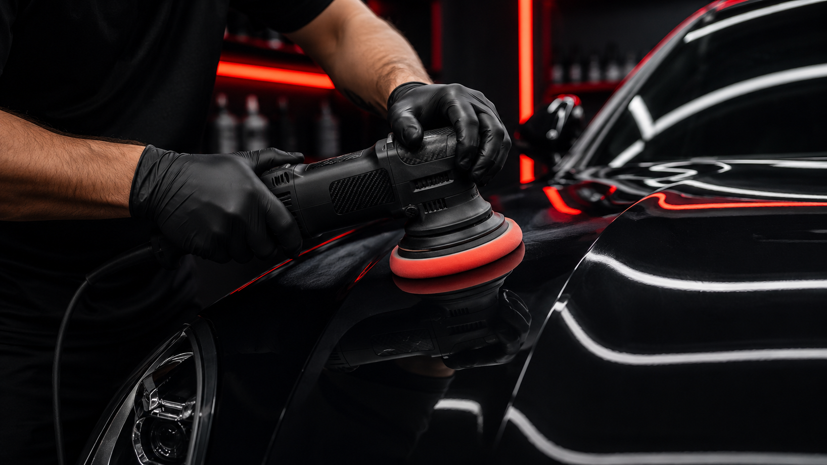 Lucidatura professionale di un'auto